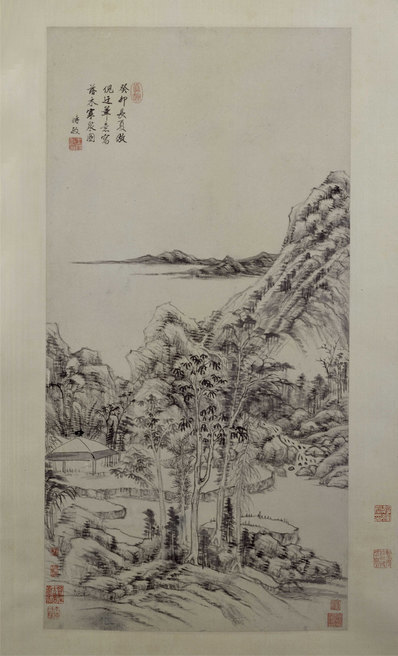 清_王时敏_落木寒泉图轴纸本北京故_(5943×9803 – 300dpi)(图1)