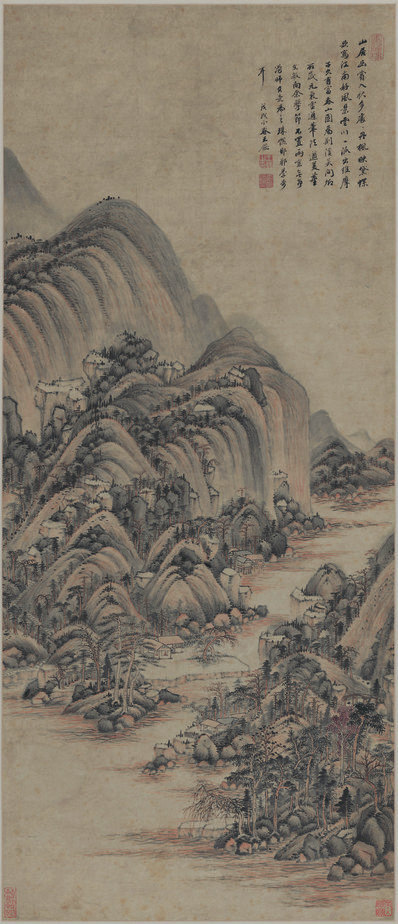 明_王鉴_富春山居图_纸_(6010×13951 – 300dpi)(图1)