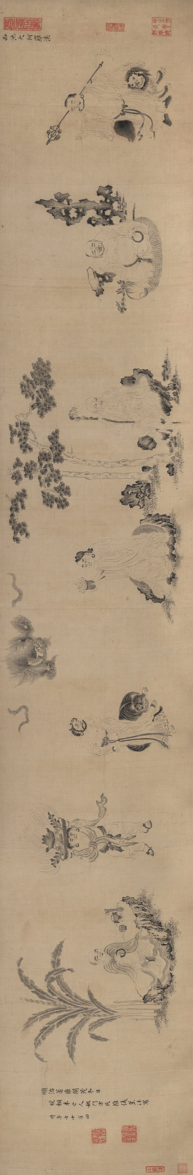 清_方维仪_西池大阿罗汉图_(20063×3302 – 300dpi)(图1)