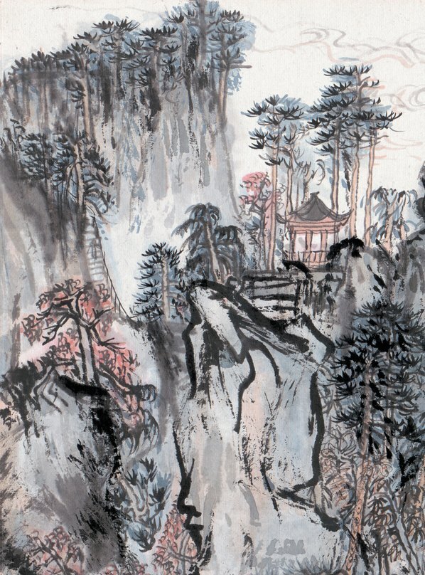 近代_陆严少_倒挂莲_(5452×7370 – 72dpi)(图2)