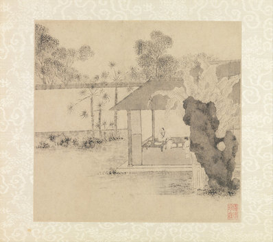 明_文徵明_山水诗画册_6_(4500×3990 – 300dpi)(图1)