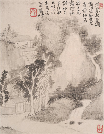 清_戴本孝_山水册页_大都会_2_(4000×5130 – 500dpi)(图1)