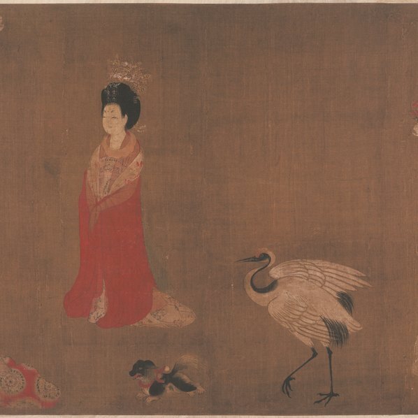 唐_周昉_簪花仕女图_绢本_旧版全卷(图3)