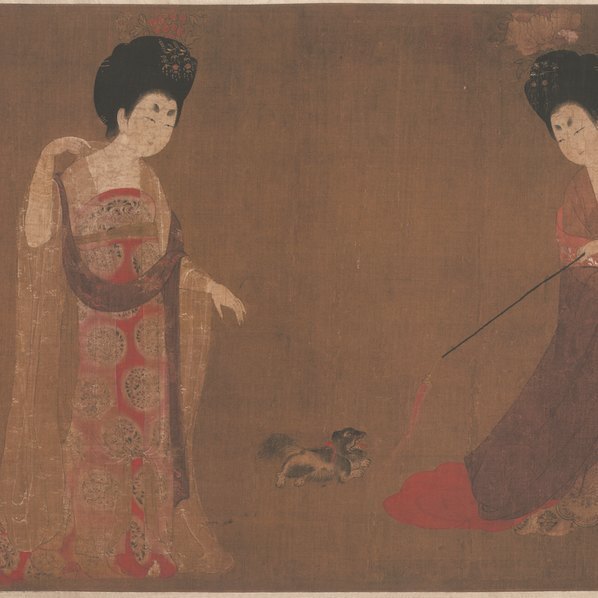 唐_周昉_簪花仕女图_绢本_旧版全卷(图5)