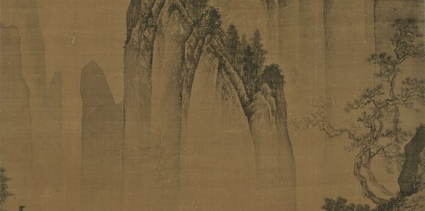 明_唐寅_松林扬鞭图绢本旅顺博物_(10075×20004 – 350dpi)(图3)
