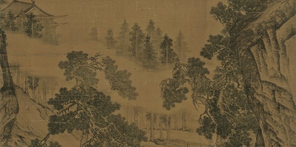 明_唐寅_松林扬鞭图绢本旅顺博物_(10075×20004 – 350dpi)(图4)