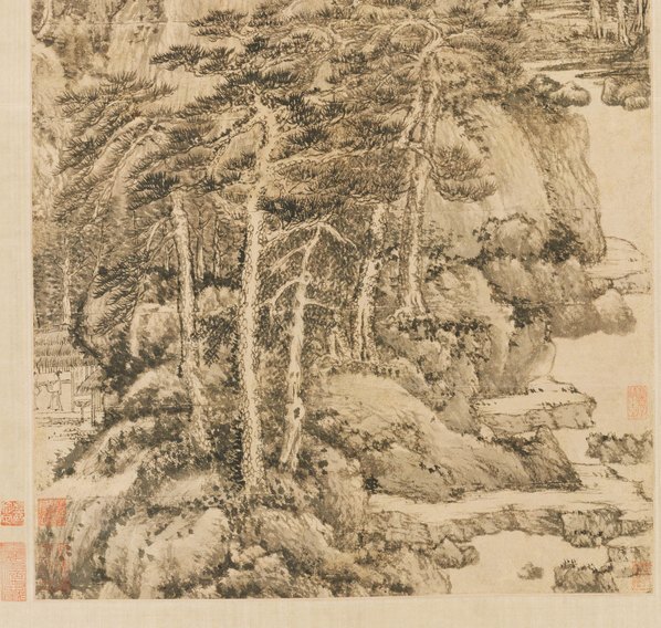 元_王蒙_夏日山居图轴_(7110×26993 – 494dpi)(图5)
