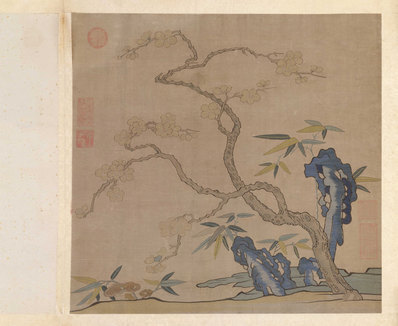 明_故宫藏织绣画_开_缂丝花卉册之梅_(5238×4292 – 300dpi)(图1)