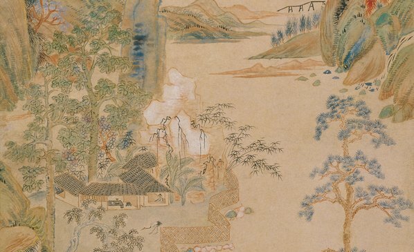 清_华喦_隔水吟窗图轴_(6357×15532 – 400dpi)(图4)