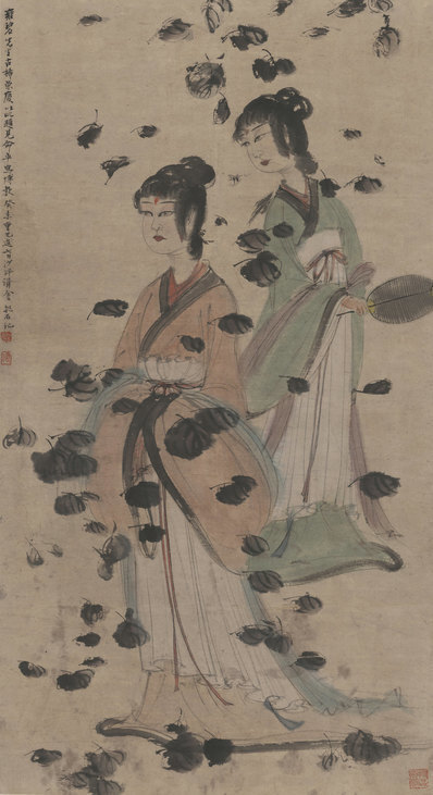 近代_傅抱石_仕女图轴_(5960×10953 – 72dpi)(图1)