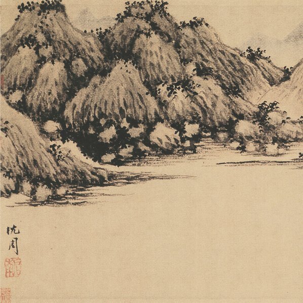 明_沈周_京江送别图_绢本_(12076×2205 – 200dpi)(图2)