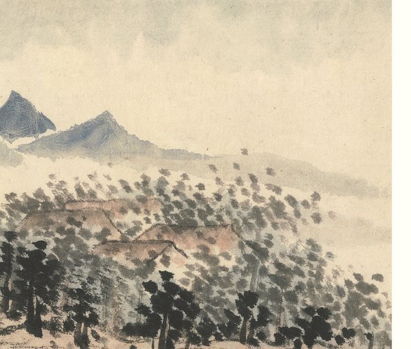明_石涛_设色山水册纸本_11_(4023×3418 – 300dpi)(图3)