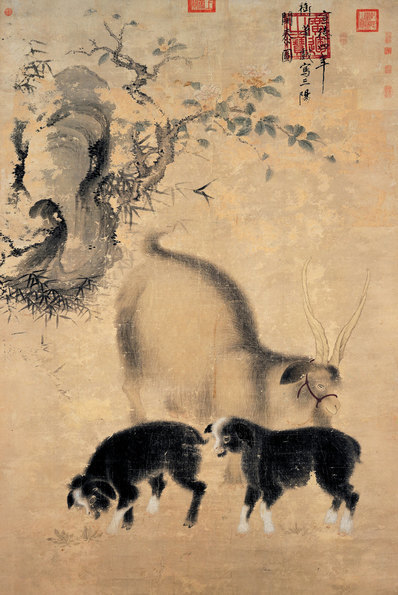 明_宣宗_三羊开泰_纸本_(6000×8978 – 300dpi)(图1)