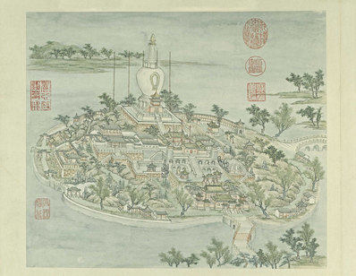 清_张若澄_燕山八景图_北京故宫_琼岛春_(5410×4189 – 300dpi)(图1)