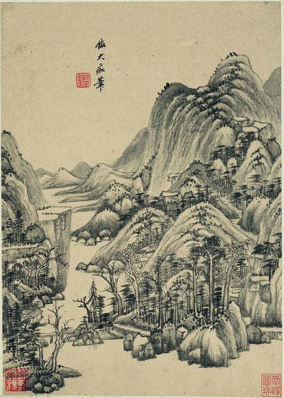 明_王鉴_仿古山水二纸本_8_(2638×3701 – 300dpi)(图1)