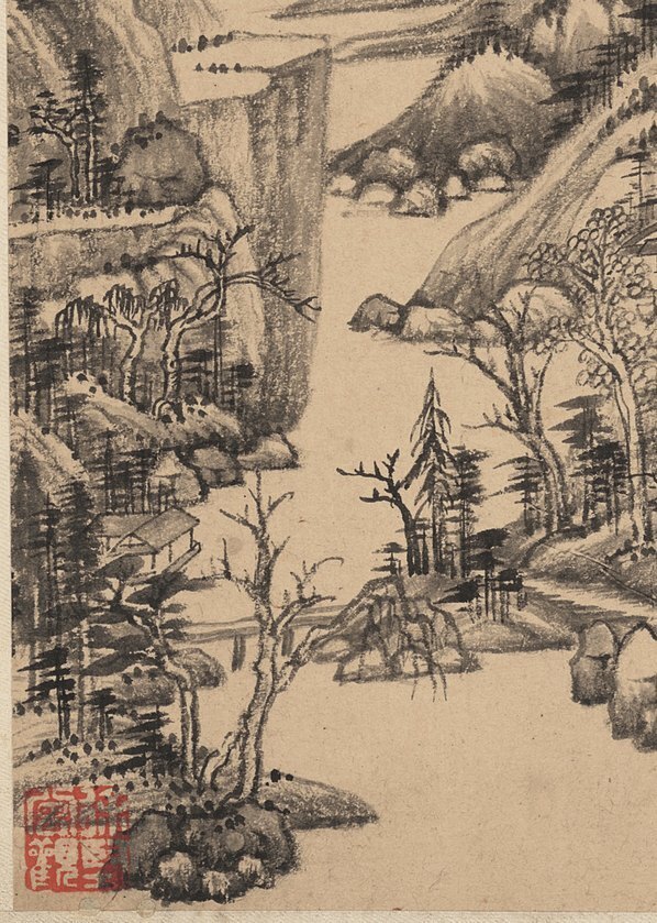 明_王鉴_仿古山水二纸本_8_(2638×3701 – 300dpi)(图4)