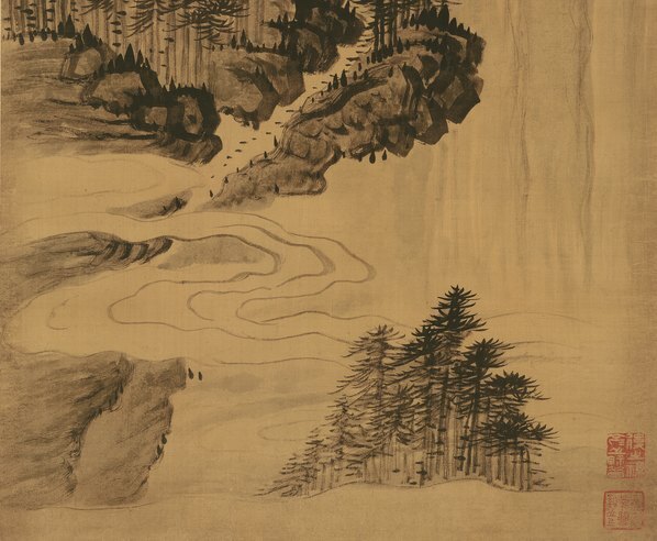 清_梅清_黄山天都峰图_货单辽(图5)