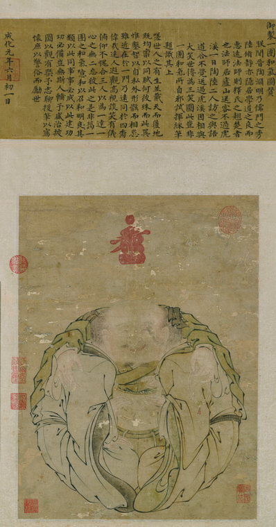 明_朱见深_一团和气图立轴纸_(6890×13142 – 350dpi)(图1)