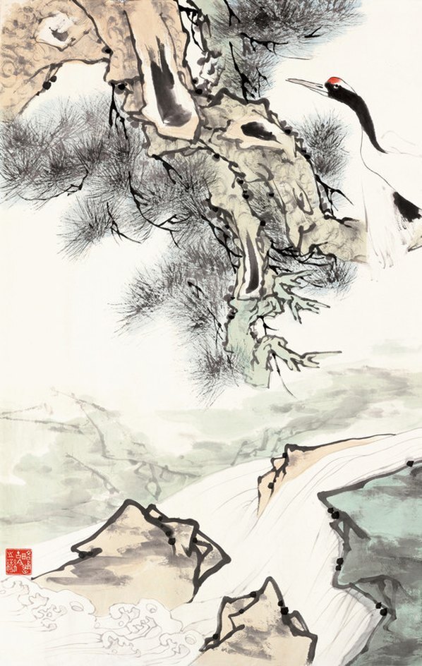 近代_范曾_苏子侣鹤_(17962×7087 – 72dpi)(图2)