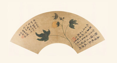 明_沈周_扇面集_秋葵圖_(8957×4823 – 350dpi)(图1)