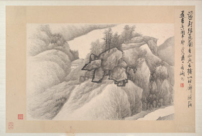 清_龚贤_水墨山水册_12_(5465×3696 – 300dpi)(图1)