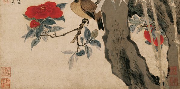 清_王武_花竹栖禽图_绢本ti_(4783×9425 – 300dpi)(图5)