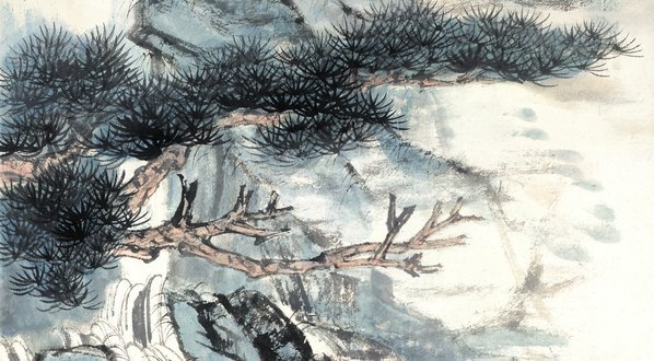 近代_张大千_行吟策_(4813×10610 – 72dpi)(图4)