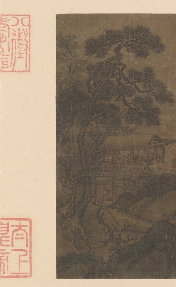 宋_马远_溪桥策杖图_(6647×2702 – 300dpi)(图4)