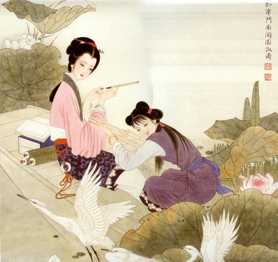 近代_杨淑涛_工笔画仕女_(6213×5846 – 72dpi)(图1)