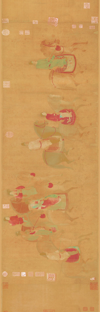 宋_赵佶_摹虢国夫人游春图_成品_成品_H(图1)