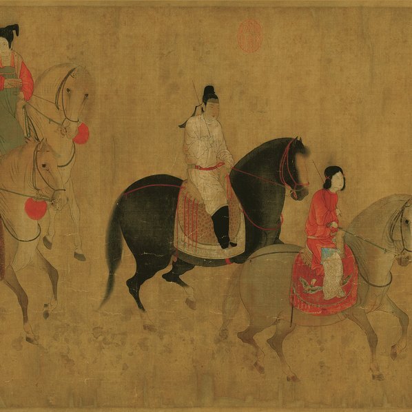 宋_赵佶_摹虢国夫人游春图_成品_成品_H(图3)