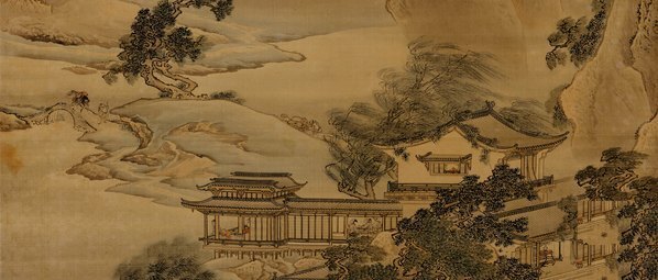 清_袁耀_山水楼阁图轴_(13999×23858 – 300dpi)(图4)