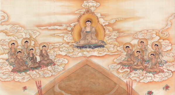 宋_佚名_千手千眼观世音菩萨轴绢本台北_(8300×18000 – 360dpi)(图2)