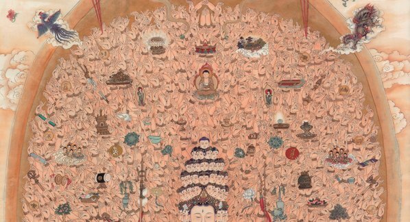 宋_佚名_千手千眼观世音菩萨轴绢本台北_(8300×18000 – 360dpi)(图3)