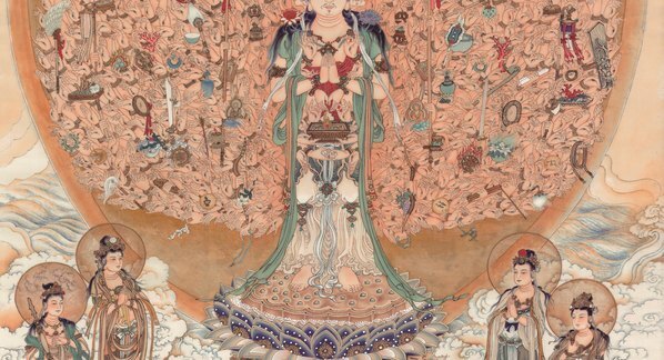 宋_佚名_千手千眼观世音菩萨轴绢本台北_(8300×18000 – 360dpi)(图4)