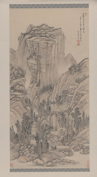 清_王翚_良常山馆图轴纸本天_(7552×13696 – 300dpi)(图1)