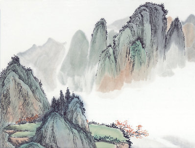 近代_现代山水册页_12_(6239×4719 – 72dpi)(图1)