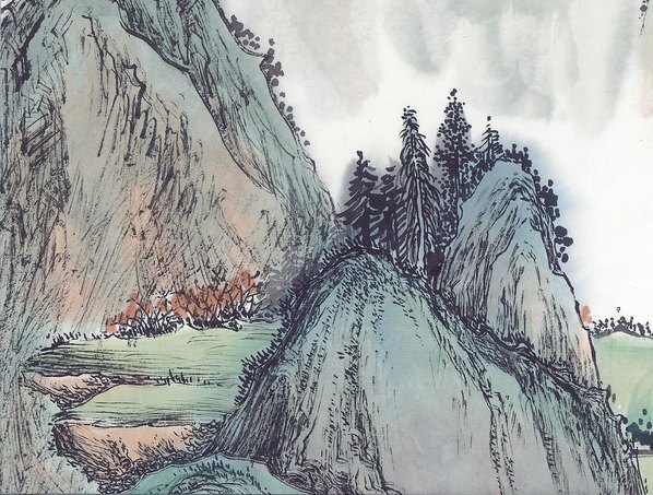 近代_现代山水册页_12_(6239×4719 – 72dpi)(图4)