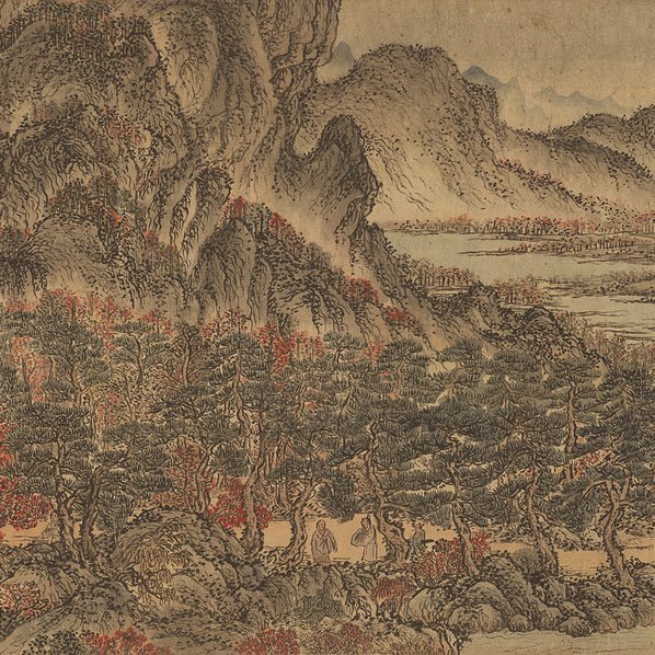 元_王蒙_太白山图卷_全卷一版_纸本_(82710×3343 – 300dpi)(图4)