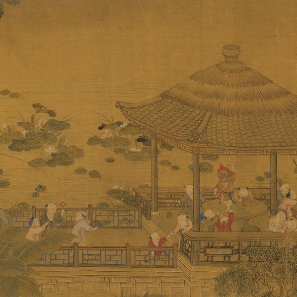 清_冷枚_百子图设色绫本_(27516×5511 – 350dpi)(图5)