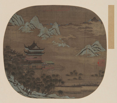 明_佚名_云山楼阁图北京故_(8133×7173 – 300dpi)(图1)