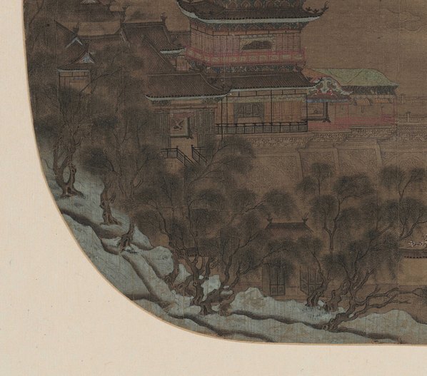 明_佚名_云山楼阁图北京故_(8133×7173 – 300dpi)(图4)