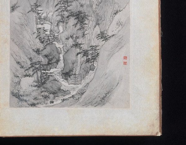 清_郑旼_黄山八景图册_九对开_111_(5000×3897 – 300dpi)(图5)