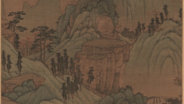 明_沈周_青山红树图_绢本_天_(7675×17381 – 300dpi)(图3)