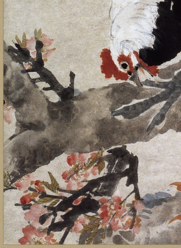 清_任伯年_桃花双鸡_(5987×8203 – 300dpi)(图4)