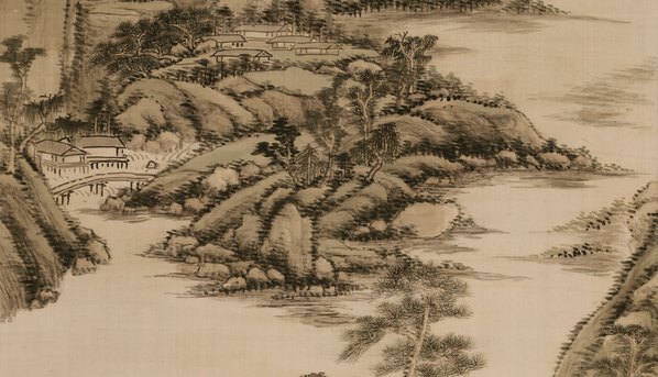 清_王原祁_仿黄公望设色山水图_(6336×14537 – 300dpi)(图4)