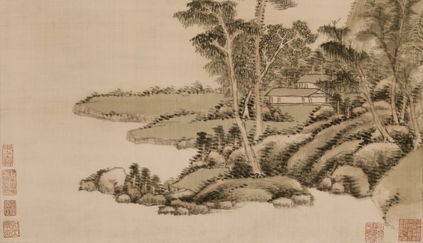清_王原祁_仿黄公望设色山水图_(6336×14537 – 300dpi)(图5)