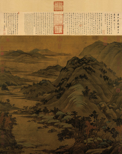 五代_董源_龙宿郊民图绢本台北故_(9051×11422 – 300dpi)(图1)