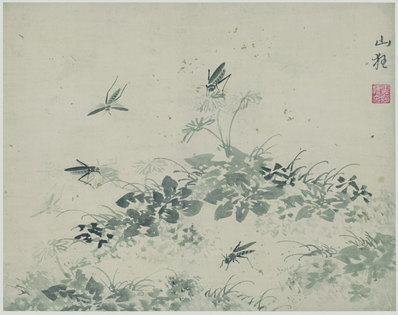 明_杜大成_花蝶草虫纸本_8_(4992×3948 – 360dpi)(图1)