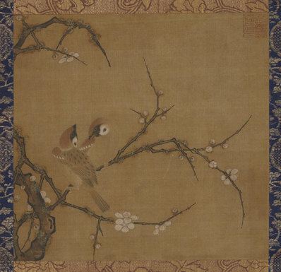 宋_马麟_传_梅花双雀图日本东_(4460×4318 – 300dpi)(图1)
